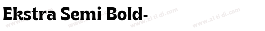 Ekstra Semi Bold字体转换